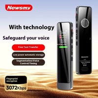 Newsmy H10 Nouveau Dictaphone Portable Professionnel Intelligent à Réduction de Bruit pour Conférences et Réunions avec Cryptage d'Empreintes Digitales WAV