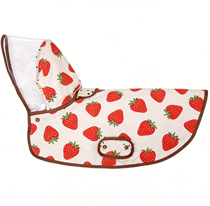 도매 애완동물 레인웨어 고품질 야외용 네발개 강아지 우비 후드 탈부착 가능 방수 강아지 재킷 견인 버클 포함 - Product Image 6