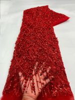 Robe de mariée moderne de luxe en maille brodée de paillettes, motif animalier, écologique, 100 % polyester, pour mariée transfrontalière