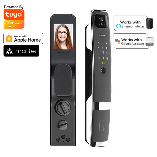 NEW 3D Face Recognition Camera Matter Apple Homekit Alexa Electric Digital Lock Smart Door Locks Biometric Smart Lock
