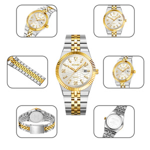 Nouvelle Arrivée Montre Classique avec Cadran Nid d'Abeille, Fonction Date, Design Élégant et Moderne, Logo Personnalisable, Montre à Quartz pour Hommes, Alliage, Verre, Aiguilles - Product Image 5