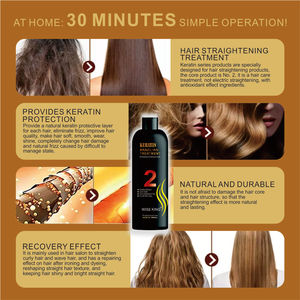 Original Factory Keratin perawatan Brasil 1000ml, dengan kolagen untuk semua jenis rambut menghaluskan & pelurus alami tahan lama - Product Image 6