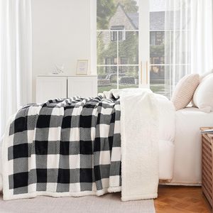 Premium Double Layer Sherpa Flannel <b>Blanket</b> Luxurious <b>Thick</b> Solid Knitted Custom Polyester Home Modern Simplicity Winter Cover - Product Image 5