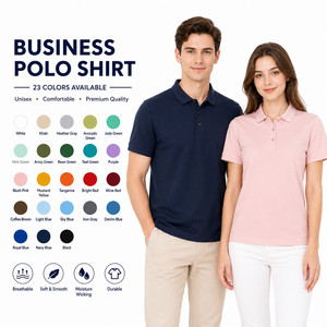 Custom Logo 100% Polyester Ice Silk Breathable Quick Dry Tipped Collar Short Sleeve Unisex Polo Shirt Business Team Uniform - Product Image 1