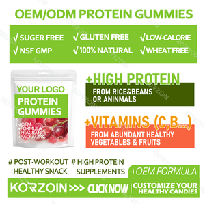 Compléments alimentaires OEM sans sucre, végétaliens, riches en protéines, compléments nutritionnels, gommes protéinées, oursons à l'<span class=keywords><strong>ananas</strong></span>, bonbons, collations - Product Image 2
