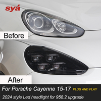 Phares LED de style Matrix PDLS pour Porsche Cayenne 958 (2015-2017) - Assemblage de phares avant Plug and Play