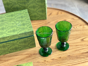 Ensemble de verres à eau, à vin et à boissons en cristal vintage, boîte cadeau - Product Image 3