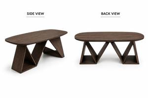 Table à manger rectangulaire en bois massif avec pieds en M croisés, grain de bois naturel, grande table de salle à manger de luxe - Product Image 5