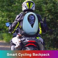 Mochila LED Knight Riding con pantalla para casco de motocicleta, pantalla LED a todo color, carcasa rígida, gran capacidad, para centro comercial