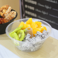 Gobelet jetable en plastique LOKYO en PP de 700 ml pour poulet frit, fruits, fondue, avec plateau à collation intégré