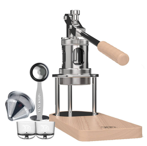 <span class=keywords><strong>Machine</strong></span> à <span class=keywords><strong>café</strong></span> expresso <span class=keywords><strong>italienne</strong></span> portable ALM KOPi, base en bois massif, levier en acier inoxydable, sans prise, à pression manuelle - Product Image 3