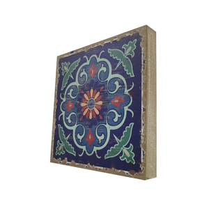 Ensemble de 4 décorations murales carrées en bois rustiques vintage pour la maison, le salon - Product Image 5