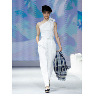 กางเกงเอวสูงทำจากผ้าเอ็นโซ่คุณภาพสูงสำหรับผู้หญิงทำจากผู้ผลิตจากเวียดนาม - Product Image 1