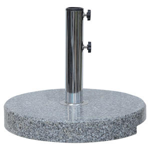 Support de <span class=keywords><strong>parasol</strong></span> robuste de style nouveau, base en granit avec tube en acier inoxydable pour poteau de 38 à 48 mm de diamètre - Product Image 2