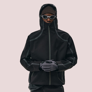 جاكيت رجالي مخصص من الشركة المصنعة للملابس الشبابية، سترة عاكسة للضوء من النايلون مقاومة للماء والرياح للرجال - Product Image 3