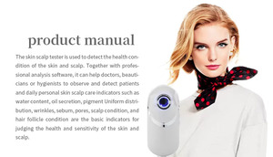 เครื่องวิเคราะห์หนังศีรษะแบบพกพา Smart Skin Scalp Detector กำลังขยาย 100 เท่า เชื่อมต่อบลูทูธ ทดสอบความชุ่มชื้นและความมันบนผิวหนัง สำหรับใช้ในบ้าน - Product Image 4