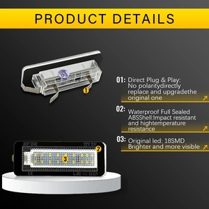 2 Piezas de Lámparas LED para Placa de <span class=keywords><strong>Matrícula</strong></span> de Coche para Benz Smart Fortwo Coupé Convertible 450 451 W450 W453, Luz LED para Placa de <span class=keywords><strong>Matrícula</strong></span> - Product Image 4