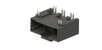 Boîtier de prise à pas de 10.16mm Montage sur panneau à une rangée 3 circuits Noir