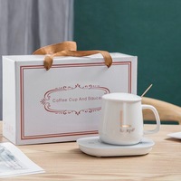 Réchauffeur de tasse en céramique avec logo personnalisé USB pour la maison chauffe-tasse coussin chauffant avec contrôle de la température ensemble de tasses à café et eau