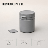Flacon vide en PP recyclable de 60 ml (2,03 oz) et 125 ml pour pilules, vitamines, capsules et compléments alimentaires
