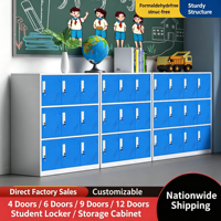 Armoire de rangement pour sacs d'écoliers, casier métallique coloré pour élèves, casier verrouillable pour sacs de maternelle et d'école