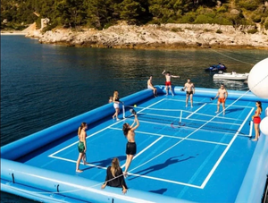 Cancha de Pickleball, Voleibol y Tenis Acuático Inflable Comercial, Plataforma Deportiva Flotante de PVC, Instalación de Entretenimiento - Product Image 3