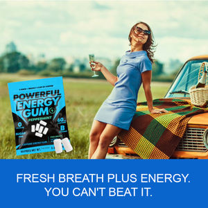 ยาเม็ดเคี้ยวเสริมพลังงาน L-ธีอะนีน คาเฟอีน หมากฝรั่งพลังงานสูง หมากฝรั่งไม่มีน้ำตาล เสริมสมุนไพรเพิ่มสมาธิ - Product Image 6