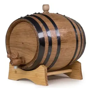 Barril de Roble de 2L con Grifo para Almacenamiento de Cerveza y Licores, Modelo The Barrel House - Product Image 1