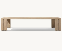 Tables basses de patio modernes et minimalistes, fabriquées à la main en teck massif de haute qualité