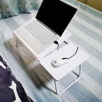 Table d'ordinateur pliable et réglable en bois MDF, à accrocher au lit ou au sol, pour la maison et le bureau, utilisable sur le canapé, offre spéciale