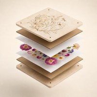 Kit de presse à fleurs en bois, grande presse à fleurs avec cadres, 11" x 11"