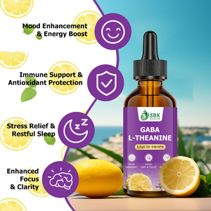 Best Seller Gaba L Theanine Liquid Drops Relax Tense Muscles and Relieve <b>Physical</b> Fatigue Immune Support Antioxidant Protection - Product Image 5