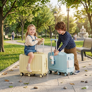 Valigia Cavalcabile per Bambini con Ruote Girevoli, Trolley Cavalcabile per Bambini, Valigia Trolley per Bambini - Product Image 2