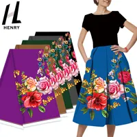 באיכות גבוהה גדול פרח הדפסת עיצוב האיים סגנון נוחות פוליאסטר פרחוני מודפס חצאיות בחצר
