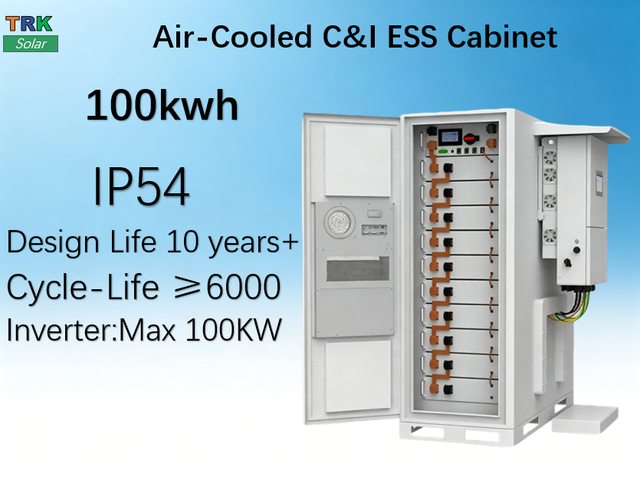 100kW 100kWh Commercial and Industrial ESS Cabinet C5 Anti-Corrosion IP54 10 Year Life LiFePO4 Hybrid Storage System