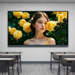 65-98 inç 4K interaktif düz Panel ekran Android 14 OPS yuvası 40 noktalı dokunmatik sınıf için CE FCC RoHS sertifikalı akıllı tahta - Product Image 1