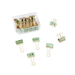 Ensemble de Clips créatifs en métal, étiquettes de photo, pour billets, lettres et papiers, <span class=keywords><strong>avocat</strong></span>, couleur or, tendance moyenne, 25mm, 12 pièces/boîte - Product Image 6