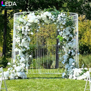 Arche de mariage LEDA en métal, cadre pour cérémonie de mariage, toile de fond de scène pour fête, décoration de célébration - Product Image 2