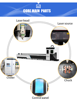 Machine de découpe laser à fibre CNC 1500W-6000W pour tuyaux/tubes métalliques avec commande Cypcut et rail de guidage HIWIN
