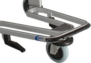 Luchthaven Grond Passagier Bagage Trolley Aluminium 3 Wielen Mand Kar Met Rem - Product Image 4