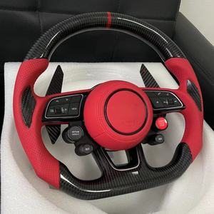 Volante de Fibra de Carbono y Cuero con Pantalla LED y Levas de Cambio para <span class=keywords><strong>Audi</strong></span> A6/A7/A8/A9/<span class=keywords><strong>A10</strong></span>/A11/A12 S6/S7/RS6/RS7 (2017-2024) - Product Image 4