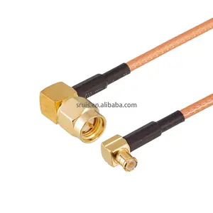 Cable Assembly 2-hole SMA Female Flange Right Angle MCX Male For 086 cable Jumper