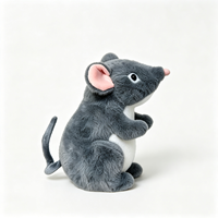 Fabricant de jouets en peluche personnalisés : Souris de simulation, souris grise douce, jouet en peluche avec logo personnalisé, animal en peluche sur mesure