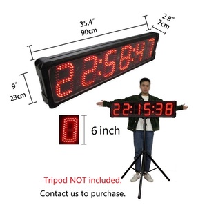 Chronomètre numérique électronique LED pour sports de plein air, options simple ou double face, 6 pouces, pour marathon, course à pied - Product Image 3