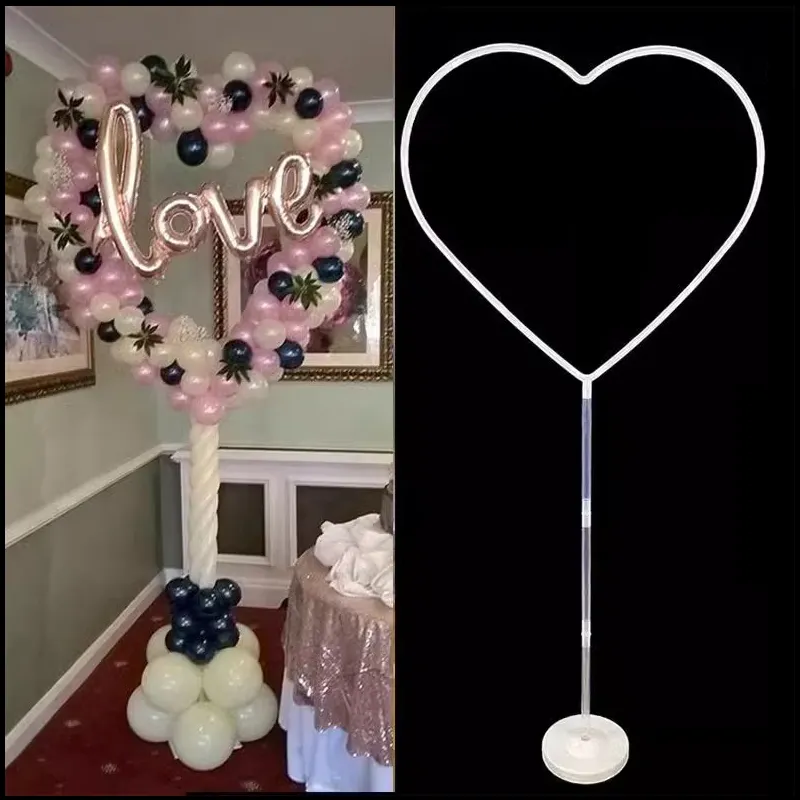 Coeur rond étoile lune ballon arc support de base support de ballon pour bébé douche anniversaire mariage fête ballon décorations