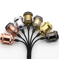 Support de lampe en métal de style vintage avec vis pièces en aluminium douille 250v avec anneau pièces de luminaire d'assemblage