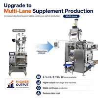 Machine d'emballage automatique haute vitesse à 4 voies et 4 soudures latérales pour sachets de poudre de café, machine multi-voies pour sachets de café instantané en stick