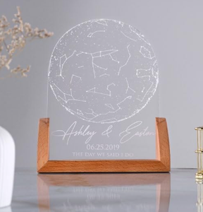 <span class=keywords><strong>Mapa</strong></span> de Estrellas <span class=keywords><strong>Personalizado</strong></span> por Fecha, <span class=keywords><strong>Mapa</strong></span> de Constelaciones, Luz Nocturna Personalizada, Regalo para Parejas - Product Image 5
