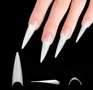 BIN Wholesale High Quality Long Stiletto Nail Tips Pointed Sharp Artificial Nails Tips