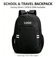 Sac à dos pour ordinateur portable en tissu Oxford pour étudiants du collège et du lycée, double bretelle, polyester, 18 pouces, 20-35L, imperméable, Mochila
